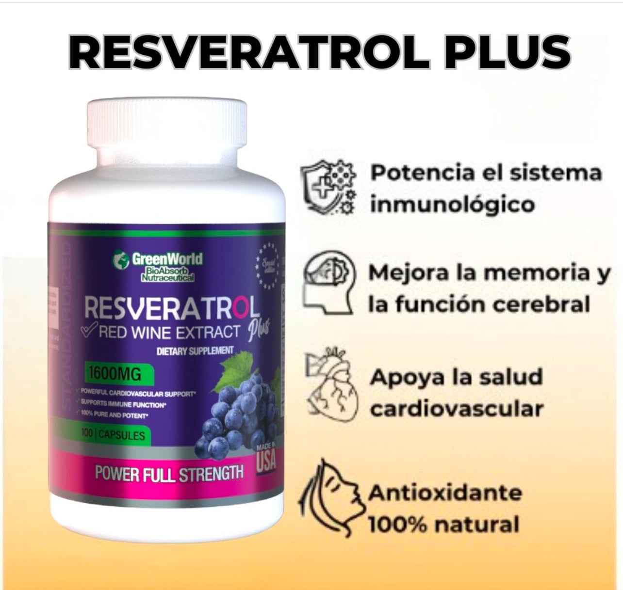 Resveratrol® 100% Puro.